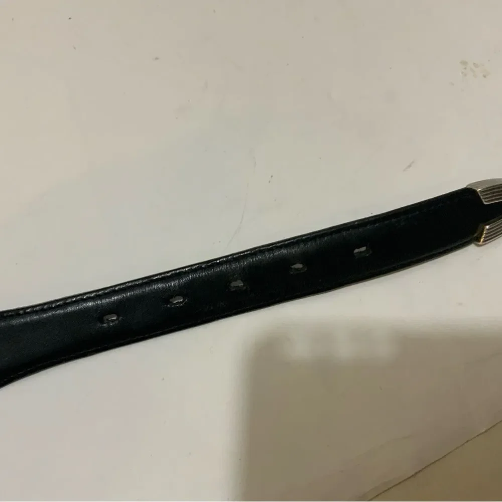 Onyx‎ Brighton Mens 36 Golf Belt  Black Leather Belt Metal Hardware